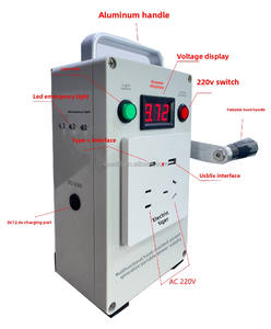 Generatore Portatile a Manovella, Dispositivo di Alimentazione d'Emergenza di Piccola Potenza - Product Image 5