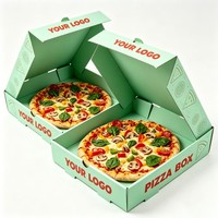 Cajas de Pizza Corrugadas de Material Reciclable de 8/9/10/12 Pulgadas Cuadradas, Cajas de Pizza para Llevar, Cajas de Comida para Entrega a Domicilio, Caja de Comida para Restaurante