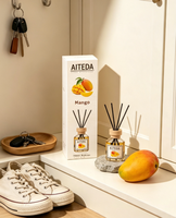 Diffuseur de parfum pour voiture en verre écologique sans alcool de 130 ml, parfum mangue longue durée, rafraîchisseur d'air