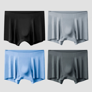 Prix de gros boxers pour hommes avec logo personnalisé, boxers respirants en spandex/nylon sans couture - Product Image 2