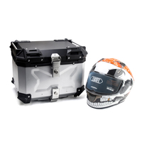 45L Excellente usine directe moto boîtes de queue en aluminium coloré boîte latérale en aluminium pour moto boîte de queue