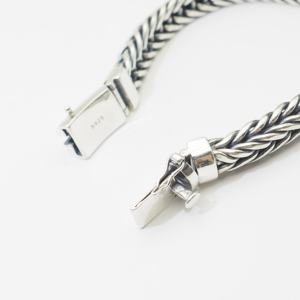 Mighty Thai Silver bracciale 5 mm bracciale Braid Designs cinturino da polso realizzato - Product Image 2