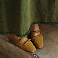 Nouveautés Automne 2026 – Ballerines Mary Jane à deux nœuds, bout carré, talon interne, couleurs vives, faciles à enfiler pour femme