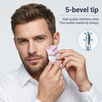 CONPUVON Stylo à micro-courant 9 broches 34G 0-2mm, longueur réglable, jetable, sûr, en plastique et acier inoxydable, étanche, écologique
