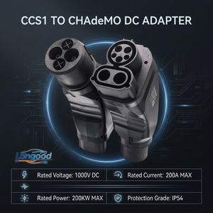 Adaptador Longood CCS1 a CHAdeMO DC de 200KW, Conector para Vehículos Eléctricos para Japón, CHAdeMO <span class=keywords><strong>Nissan</strong></span> Leaf KIA Taycon, Exportación de Energía Bidireccional <span class=keywords><strong>V2H</strong></span> - Product Image 1