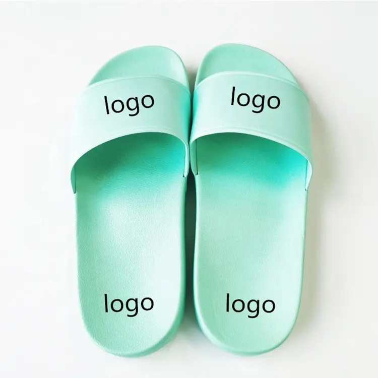 Wholesale Summer Stock Beach Men Slides Custom Logo Sandals Fashion Designer Footwear Flip Flops For Women