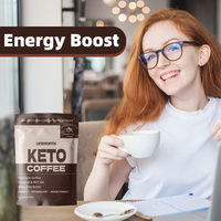 LIFEWORTH Beurre Keto nourri à l'herbe Substitut de repas diététique Mélange instantané Poudre de café cétogène