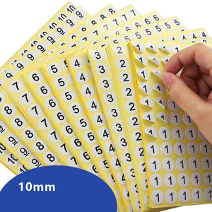 10mm Vòng Nền trắng Số đen dán cho các dấu hiệu Hộp Thư số sản phẩm tự dính nhãn - Product Image 2