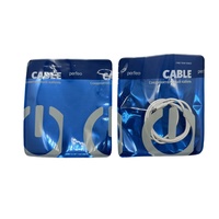 Sac de stockage thermoscellable à fenêtre transparente, conception personnalisée, en PET/PE, à trois soudures latérales