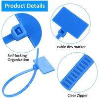Etiquetas de Seguridad para Cables con Logotipo Personalizado al por Mayor, Bridas para Cables Desechables, Etiqueta de Brida de Nylon Autoblocante para Identificación de Zapatos
