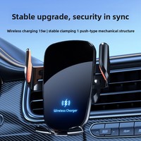 Support de téléphone de navigation sans fil pour voiture avec chargeur intégré, technologie d'induction entièrement automatique Apple, modèle 2025, nouvelle technologie noire