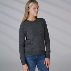 Custom GOTS Winter Ladies Long Sleeve <b>Pullover</b> European Luxury Solid Color 100% Cashmere Sweater for Women - Product Image 4