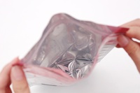 Sachet imprimé refermable en aluminium Mylar avec fenêtre transparente pour sels de l'Himalaya, emballage mat pour sels de bain, sachet refermable à fermeture éclair