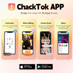 Cabina de Fotos CHACKTOK 68 80 100 para Fiestas, Cabina de Fotos Automática de 360 Grados con Video y Aplicación Gratuita - Product Image 4