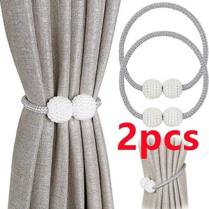 2PCS Pearl Magnetic Curtain <b>Clip</b> Curtain Holders Tie Back <b>Buckle</b> <b>Clips</b> Hanging Ball <b>Buckle</b> Tie Back Curtain Decor Accessories - Product Image 5