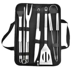 Kit d'outils de Barbecue, sac à main Portable en acier inoxydable, articles de cuisine de Barbecue, nettoyage facile, 3/5/7/9/16/18/20/27/29 pièces