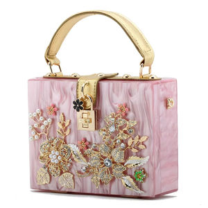 Atacado Vintage Moda Evening Bags Embreagem e Bolsas De Acrílico Senhoras Festa De Casamento Caixa De Noiva Bolsas China - Product Image 6