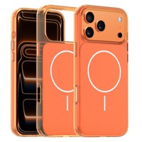 Coque de téléphone portable magnétique 2-en-1 en TPU et acrylique aux couleurs originales pour iPhone 14 Pro, 15, 16, 17 Pro Max avec dos transparent