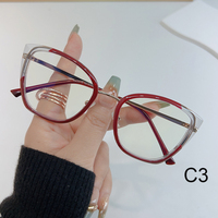 Moda computadora estampado de leopardo gafas de plástico lectura de gran tamaño Anti-azul luz prescripción gafas Unisex