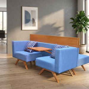 Sofá Inflable Individual de Estilo Americano Moderno para Salas de Espera de Aeropuertos, con Madera de Teca y Diseño Seccional - Product Image 3