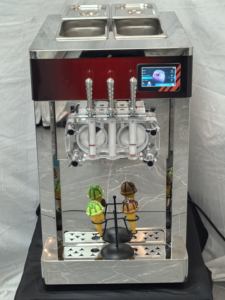 Máquina de helado suave de 3 sabores para pequeña panadería, máquina comercial de yogur helado, máquina automática de helado Oceanpower - Product Image 2