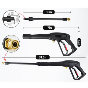 Pistola de Agua a Alta Presión Dr. Lotte de 31.5 Pulgadas y 4000 PSI con Flujo Ajustable, Kit para Lavado de Autos - Product Image 1