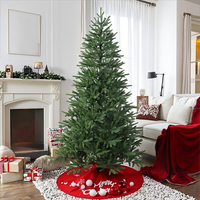 SHUANGYUAN Nouveau sapin de Noël artificiel en PE de haute qualité, vert, à charnières, ignifuge, Arvore De Natal