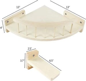 Populaire nouveau à la mode chat étagères murales chat hamac et perchoirs chat escalade étagère griffoir pont pour intérieur avec peluche - Product Image 6