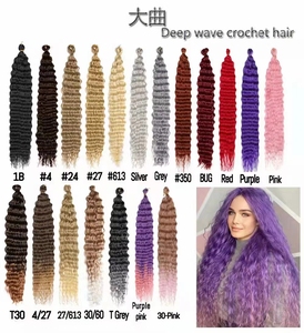 Goddess Locs Cabello de ganchillo 14 pulgadas 7 paquetes Rizado Faux Locs Cabello de ganchillo con extremos rizados River Locs Trenzas de ganchillo con extremos rizados - Product Image 5