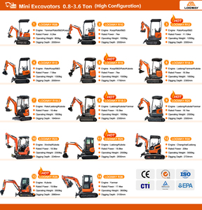 Miniexcavadora V Power LOGWAY 20X con Cubierta, Cuchilla Niveladora, Orugas de Goma, para Trabajos Agrícolas y de Construcción, Uso Profesional - Product Image 6