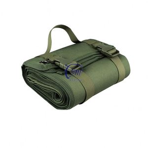 Tapis de tir et de chasse portable tactique imperméable antidérapant en nylon 900D pour sports de plein air, avec système Molle, enroulable - Product Image 3