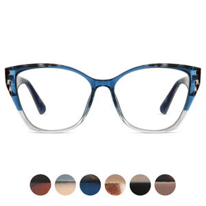 Montura de Gafas Cat Eye 87218, TR90 Acetato, Dos Tonos, Protección Contra Luz Azul, Unisex, Tamaño Mediano, Montura Óptica - Product Image 1