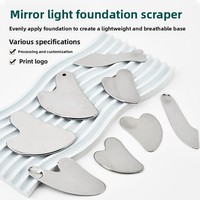 Spatule de fond de teint en acier inoxydable à double tête, cuillère à crème pour les yeux, outil d'artiste maquilleur pour le visage, Yangjiang