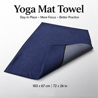 Handuk Yoga Anti Selip, Menyerap Keringat, Cepat Kering, Bahan Mikrofiber dengan Kantong di Sudut untuk Hot Yoga, Pilates, Fitness, dan Latihan Yoga