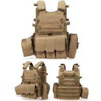 Gilet tactique de camouflage Oxford Molle QXMOVING pour la chasse et le camping en plein air avec poche, ceinture à coussin d'air imperméable, unisexe