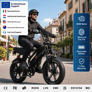 Bicicleta eléctrica urbana QMHEEL V20 Limited 48V con batería de litio, e-MTB con neumáticos gruesos, suspensión delantera y trasera, venta al por mayor en Italia. - Product Image 1
