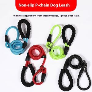 Patrón sólido Nylon P-Chain Dog <span class=keywords><strong>Training</strong></span> Collar Cintas Anti-Shock para perros medianos y grandes Labrador Dog <span class=keywords><strong>Training</strong></span> P-Leash - Product Image 2