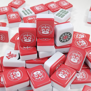 Mahjong Tiles Set 30 Pieces Melamine Custom Logo UV Printing For Home <b>Entertainment</b> Team Building Parties - Product Image 2