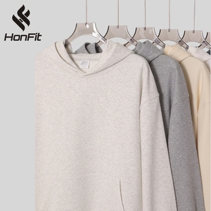 Honfit Bán Buôn Chất Lượng Cao Rắn V Cổ Heavyweight Hoodie Người Đàn Ông Các Nhà Sản Xuất Polyester Cotton Boxy Người Đàn Ông Của Hoodies Áo Nỉ - Product Image 1