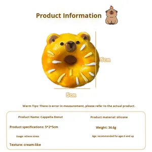 Série de porte-clés Kapybara, jouet sensoriel scellé à presser, sensation de slime, rebond lent, anti-stress, cadeau pour enfants, squishy en vrac - Product Image 3