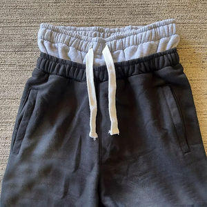 Patchs de Broderie Personnalisés Double Taille Logo de Tête Pantalon de Survêtement en Coton Baggy en Détresse au Soleil Délavé à l'Acide Vintage pour Hommes - Product Image 2