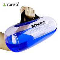 Haltères en PVC remplis d'eau réglables TOPKO, exercice de musculation à une main, poids libres pour hommes, haltères d'eau pour la remise en forme
