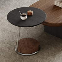Ensemble de table basse ovale mobile éco-responsable de style moderne du milieu du siècle avec table d'appoint, mobilier de salon de luxe, décoration intérieure design