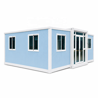 Maison conteneur extensible préfabriquée modulaire pour résidence familiale, deux chambres, séjour, cuisine, salle de bain