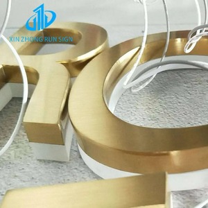 Vente chaude en plein air <span class=keywords><strong>entreprise</strong></span> Logo rétro-éclairé LED bande enseigne éclairée 3D en acier inoxydable lettre acrylique panneau publicitaire - Product Image 2