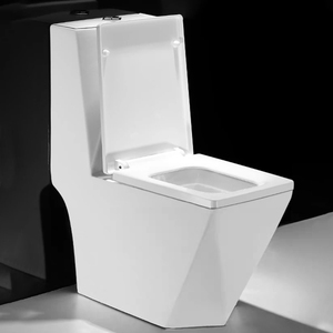 Inodoro Blanco de Cerámica de Una Pieza con Doble Descarga, Ahorro de Agua, Certificado CUPC, Diseño Moderno, Marca <span class=keywords><strong>BH</strong></span>, 2 Unidades - Product Image 1