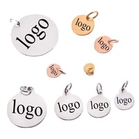 Pendentifs de bijoux fantaisie, breloques multiples, breloques gravées avec logo, accessoires de pendentifs vierges, breloques en acier inoxydable