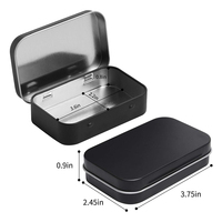 Boîte en métal dorée personnalisée en gros avec couvercle à charnière, récipient de rangement hermétique de luxe pour bonbons, cartes, bijoux, cadeaux, herbes CBD