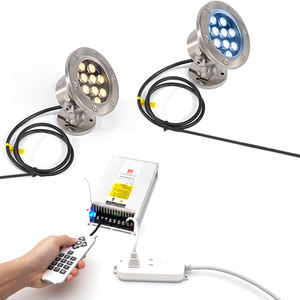 Lumière <span class=keywords><strong>stroboscopique</strong></span> sous-marine en acier inoxydable 304, luminaires LED sous-marins IP68 pour piscine, <span class=keywords><strong>fontaine</strong></span>, éclairage multicolore 6 couleurs - Product Image 6