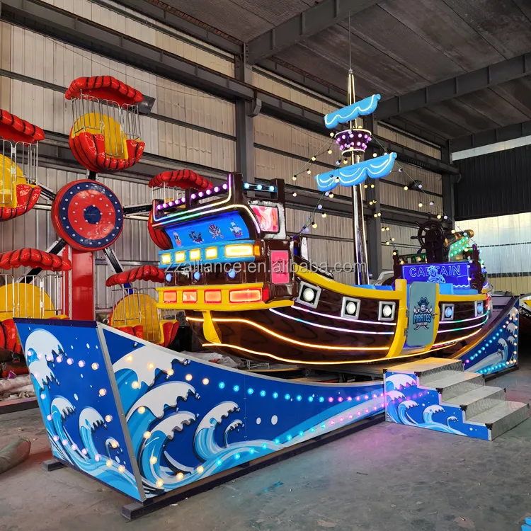 Equipo de parque de paseo en barco flotante de nuevo diseño con luces LED negocio de alquiler comercial de buena calidad
